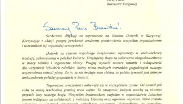 Aktualność: List od Wojewody Lubuskiego – Władysława Dajczaka-2906